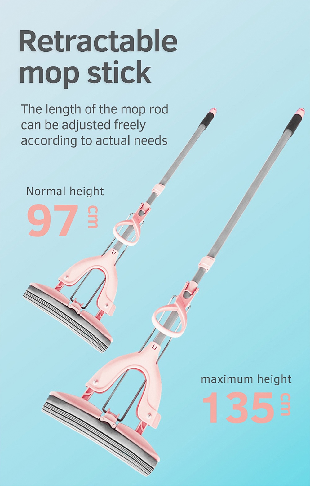Quick dry PVA sponge floor mop-8